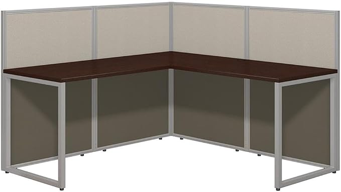 Bush Business Furniture Easy Office 60W L Shaped Cubicle Desk Workstation - Image 9