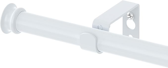 Small Curtain Rods for Windows 30" to 60" 5/8 Inch Standard Decorative White by Alskarhem