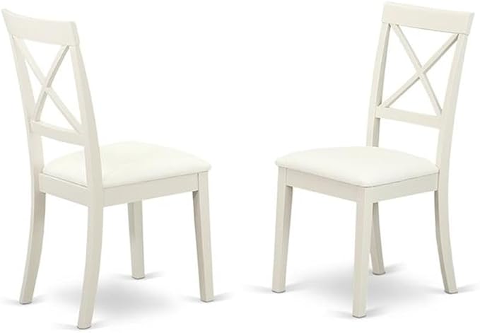 East West Furniture DLBO3-LWH-LC 3 Piece Modern Dining Table Set Contains a - Image 4
