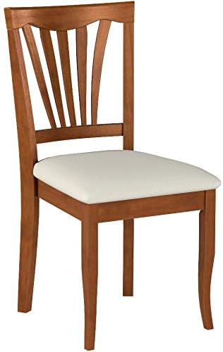 East West Furniture Avon 36" Linen Dining Chairs in Saddle Brown - Image 4