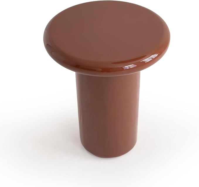 Acanva Modern End Tables with High Glossy Finish, Curved Edges, Accent Center - Image 3