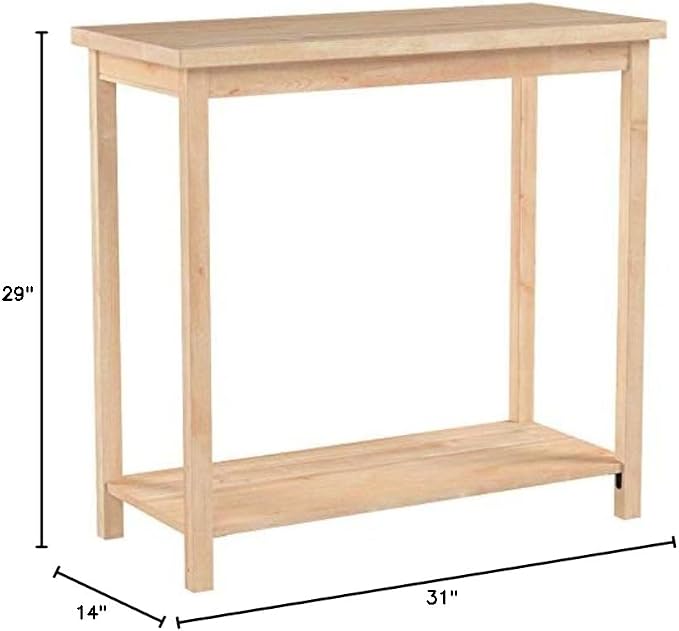 IC International Concepts, Portman Accent Table, Solid Real Wood, Sturdy - Image 3