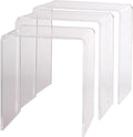 Pemberly Row Clear Acrylic Nesting Tables, Lucite Material, Waterfall Edge by PEMBERLYROW