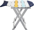 Fish-Shaped Coastal End Table, Folding Wooden Nautical Coffee Table, Rustic by Unknown