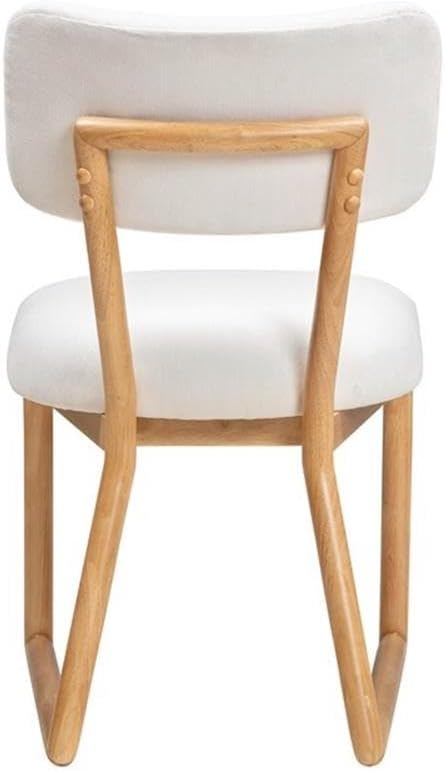 Pemberly Row Contemporary Dining Chair, Cream Recycled Fabric Upholstery - Image 4