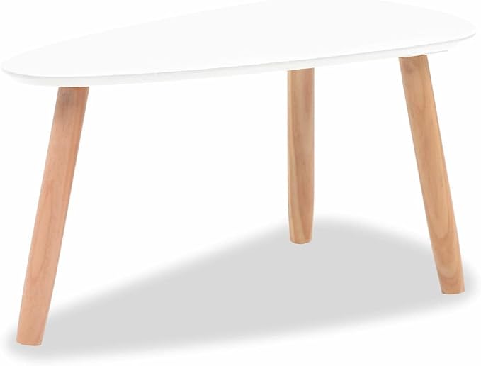 Coffee Table Set of 2, Scandinavian Oval Wood Nesting Tables - Image 6