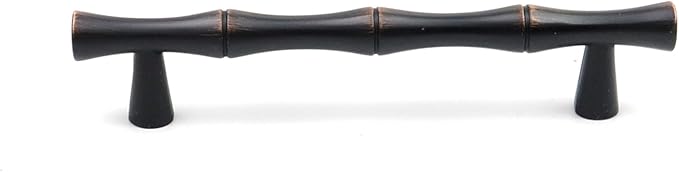 2PCS Bamboo Zinc Alloy Cabinet Handles, 3.8 Inch Hole Distance Black and Red - Image 3