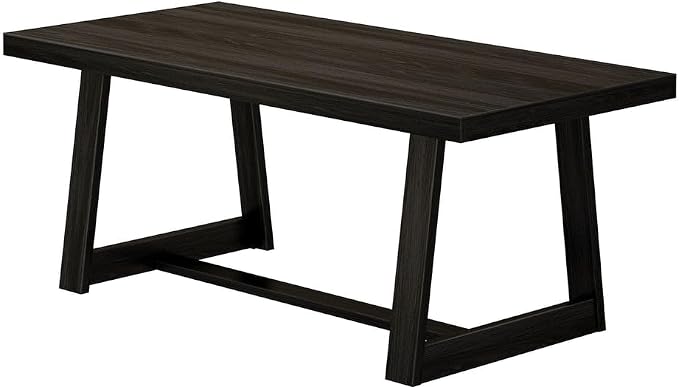 Plank+Beam 72 Inch Farmhouse Dining Table, Solid Wood Rustic Kitchen Table - Image 5