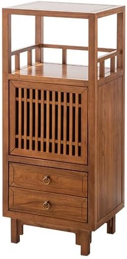 ENGENDER Couch Side Table Chinese Style Wooden Sofa Side Table TV Cabinet by Unknown