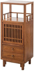 ENGENDER Couch Side Table Chinese Style Wooden Sofa Side Table TV Cabinet by Unknown