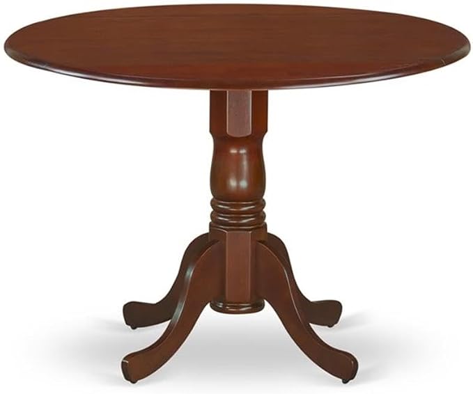 East West Furniture DLBO3-MAH-W 3 Piece Modern Dining Table Set Contains a - Image 3