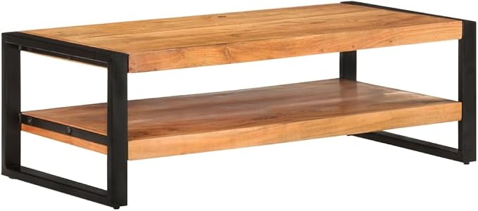 Coffee Table 47.2"x23.6"x15.7" Solid Acacia Wood, End Tables, Living Table - Image 9