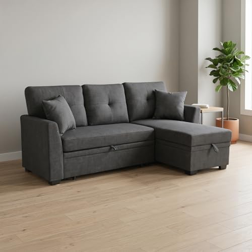 Convertible Sofa Bed, L Shape Sleeper Sofa - Image 7