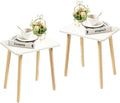 FORAOFUR White End Tables Set of 2, Small Side Tables Accent Tables Living Room by FORAOFUR