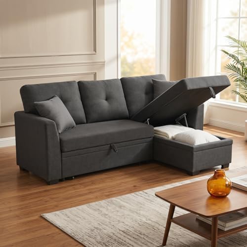 Convertible Sofa Bed, L Shape Sleeper Sofa - Image 8
