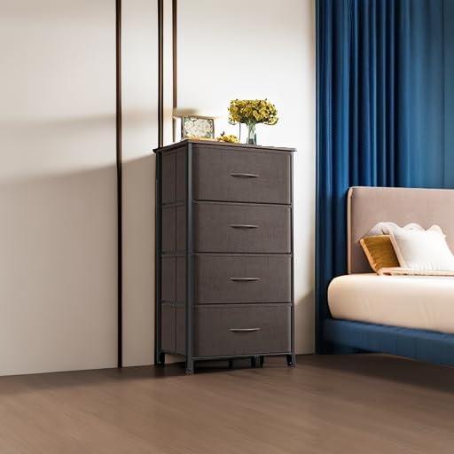 ODK Dresser for Bedroom with 4 Storage Drawers, Small Dresser Chest of Fabric - Image 5