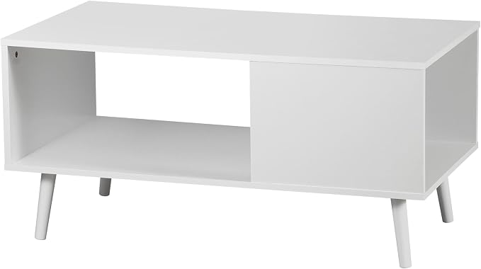 ZenStyle Mid Century Modern Coffee Table, Wooden Retro Coffee Table - Image 7