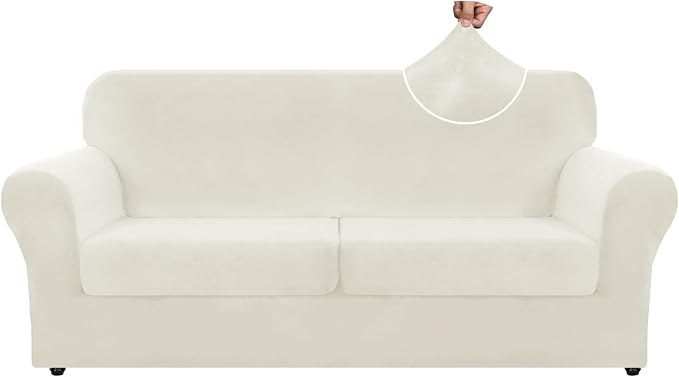 ZNSAYOTX Oversized Velvet 3 Piece Couch Cover by ZNSAYOTX