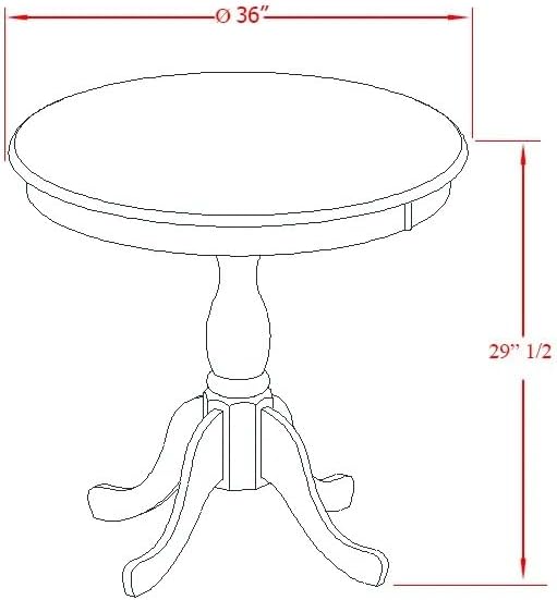East West Furniture AMT-ABC-TP Antique Modern Kitchen Table - Image 9