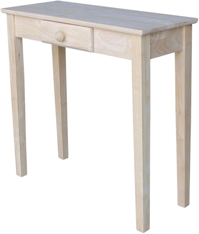 IC International Concepts, Rectangular Hall Table W/Drawer, Solid Real Wood by InternationalConcepts