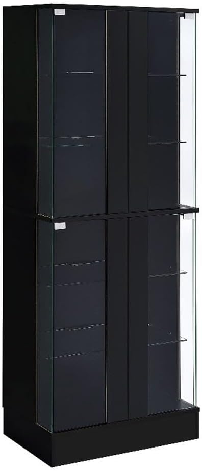 Pemberly Row Wood Curio Cabinet, 63.75" H x 24" W x 14.25" D, MDF and Glass by PEMBERLYROW