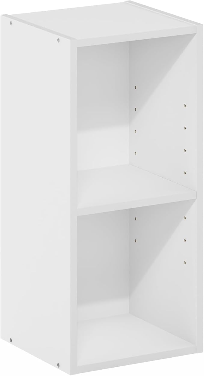 Furinno Fulda Book Shelf, 2-Tier Narrow Bookshelf, Bookcase - Image 6
