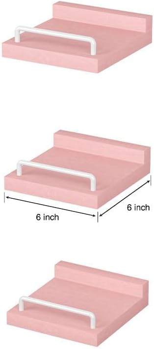RYOFOBETTO Small Floating Shelf, 6X6 Inches Farmhouse Wall Shelves - Image 3