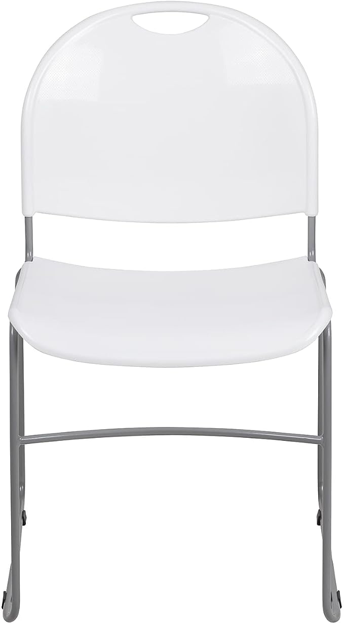 Flash Furniture HERCULES Series 5 Pack 880 lb. Capacity White Ultra-Compact by FlashFurniture