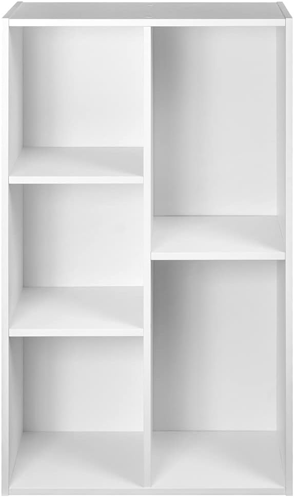 Amazon Basics 5 Cube Storage Organizer Bookcase, Sturdy Shelves - Image 4