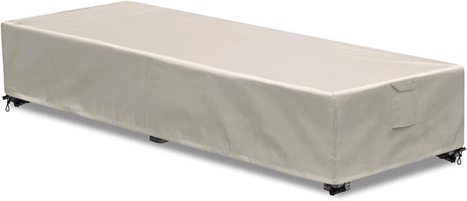 Outdoor Chaise Lounge Cover 1 Pack Patio Lounge Chair Covers Waterproof 600D by GoldenRaindrop
