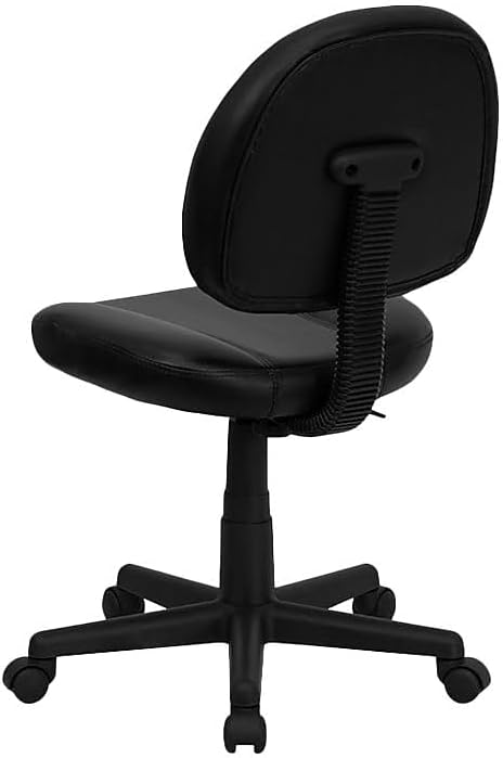 Flash Furniture Ronald Mid-Back Black LeatherSoft Swivel Ergonomic Task Office - Image 6