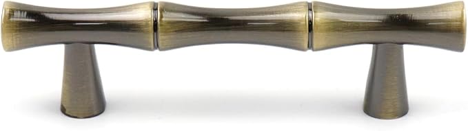 2PCS Bamboo Pull, Bronze Antique Brass Zinc Alloy Cabinet Handles, 2.5 Inch - Image 3