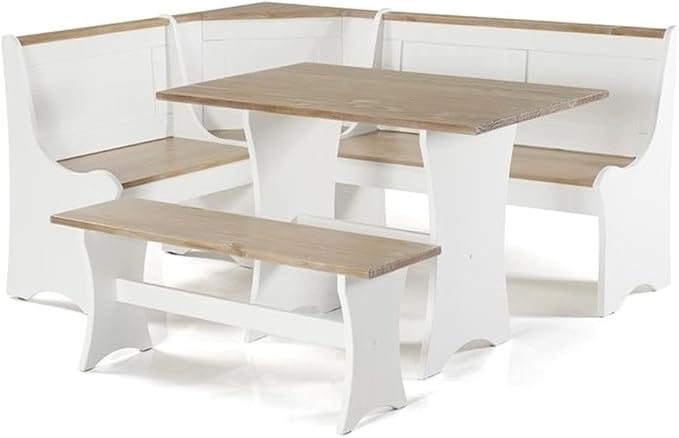 Riverbay Furniture Traditional Solid Wood Dining Nook Set by Unknown