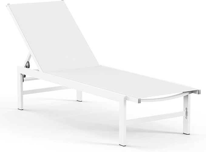 Vexwalx Outdoor Lounge Chair for Pool, Aluminum Chaise Lounge Chairs by Vexwalx