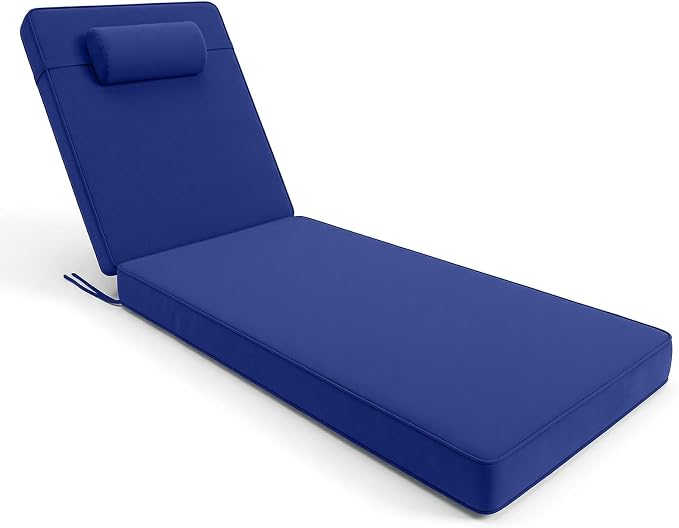 Chaise Lounge Cushion for Outdoor Furniture, Waterproof, Fade-Resistant and by Unknown