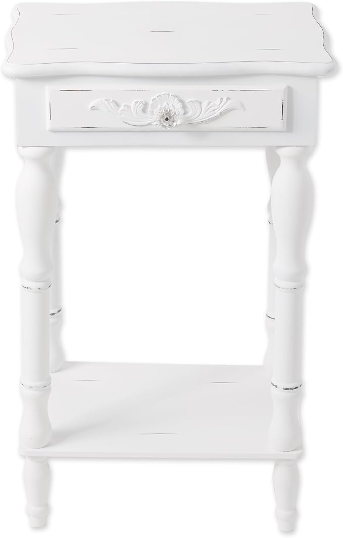 Sunshine Megastore Carved White Side Table - Image 4