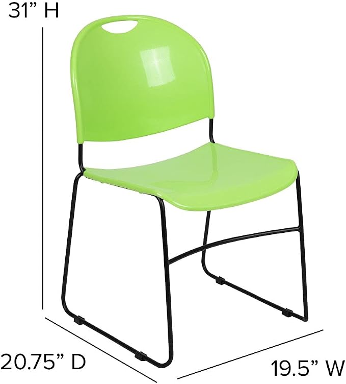 Flash Furniture HERCULES Series 5 Pack 880 lb. Capacity Green Ultra-Compact - Image 2