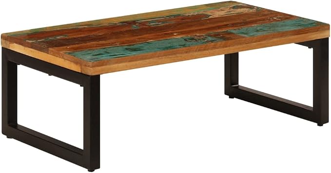 Solid Reclaimed Wood Coffee Table 39.4x19.7x13.8 Inches by Unknown