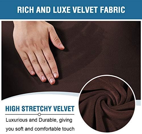 H.VERSAILTEX Velvet Stretch Recliner Couch Covers 4-Pieces Style Recliner Chair - Image 3