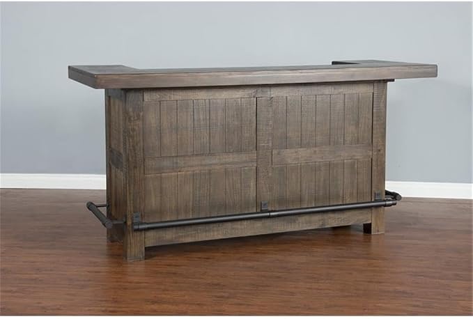 Pemberly Row 80" Transitional Wood Gorgeous Bar Unit - Image 7