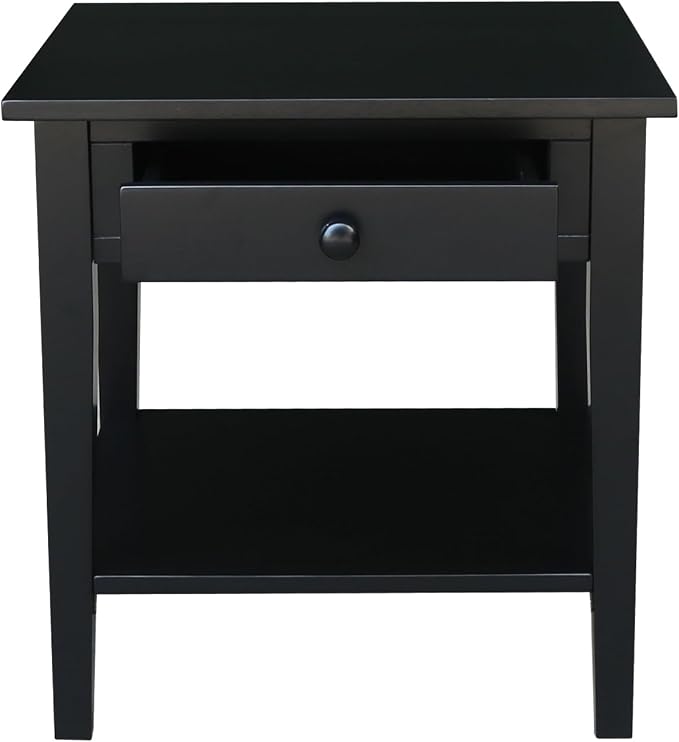 International Concepts Spencer Black Wood End Table - Image 7