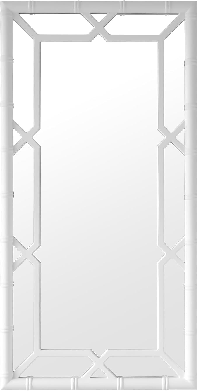 Mirror, Bamboo-Look Solid Wood Frame, Full Length by SORBARIA