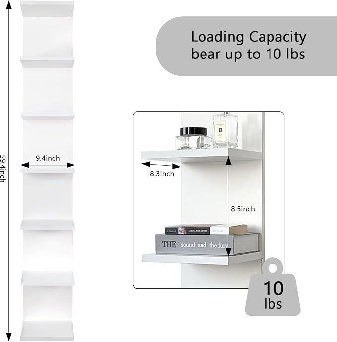 Homaterial 7 Tier Floating Shelf - Image 3