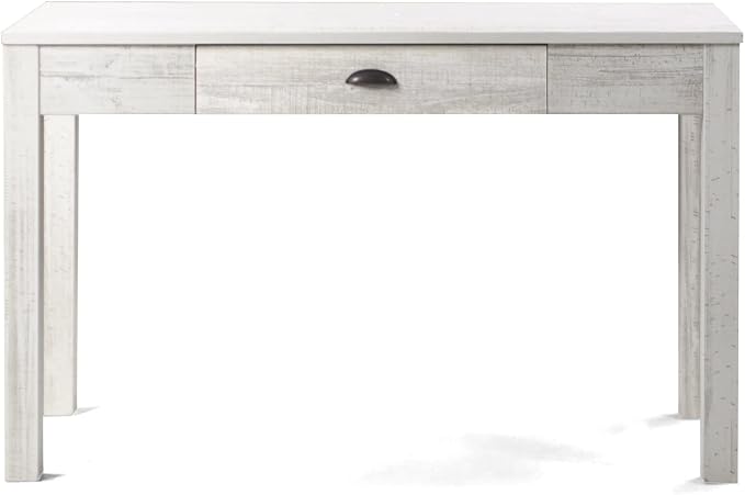Grain Wood Furniture Montauk Desk/Dressing Table, Rustic Off-White by GrainWoodFurniture