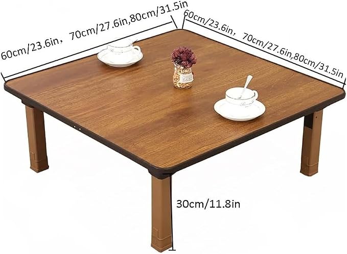 Japanese-Style Square Folding Tea Coffee Table, Low Table, Dining Table - Image 3