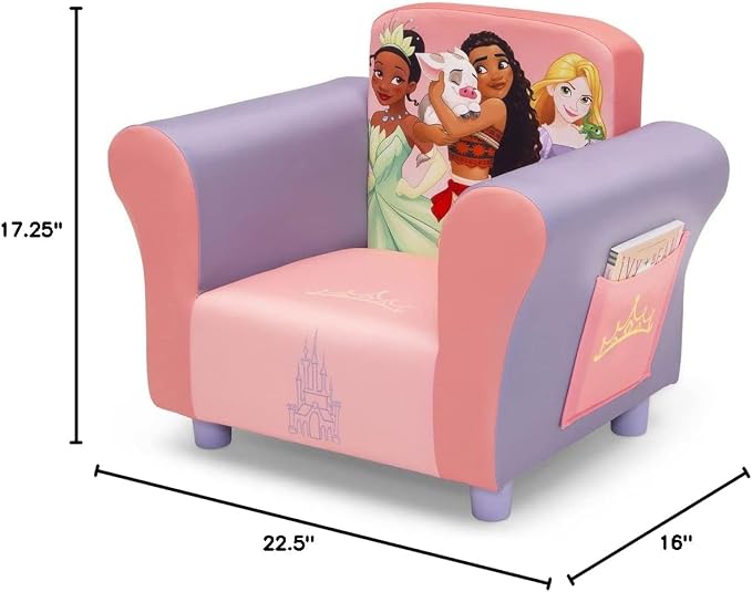 Delta Children Upholstered Chair, Disney Princess - Image 3