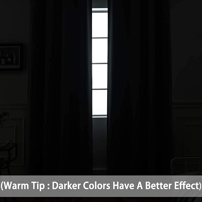 Yakamok Blackout Curtains Room Darkening Thermal Insulated Window Panels - Image 3