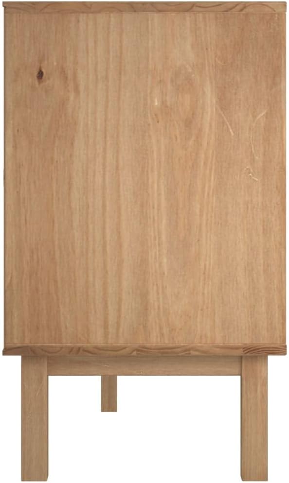 Scandinavian Sideboard with 5 Compartments, 3 Drawers and 2 Solid Wood Doors in - Image 6