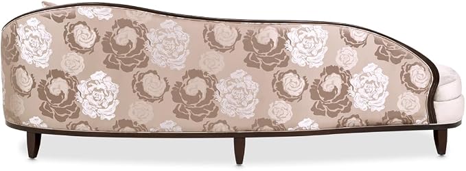 MICHAEL AMINI Camellia Field Asymmetrical Velvet Sofa in Porcini/Warm Pecan - Image 5