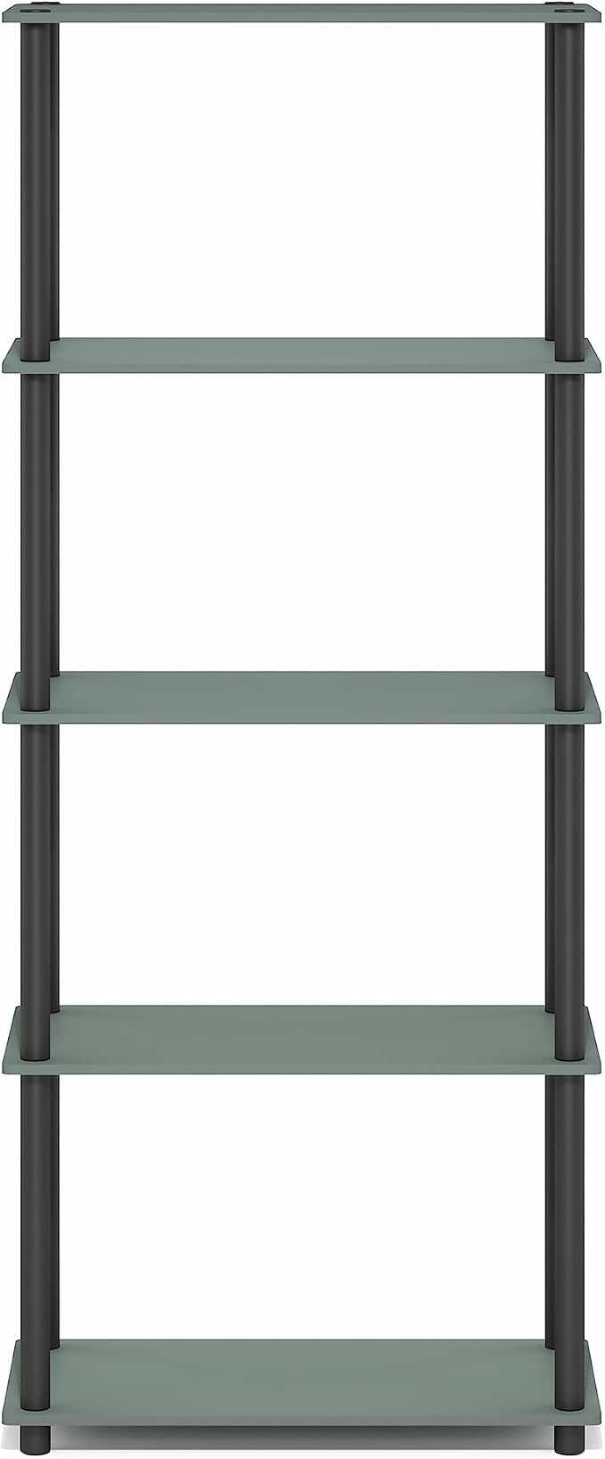 Furinno Turn-N-Tube Storage Shelves, 5-Tier Book Shelf, Corner Shelf, Toolless - Image 6